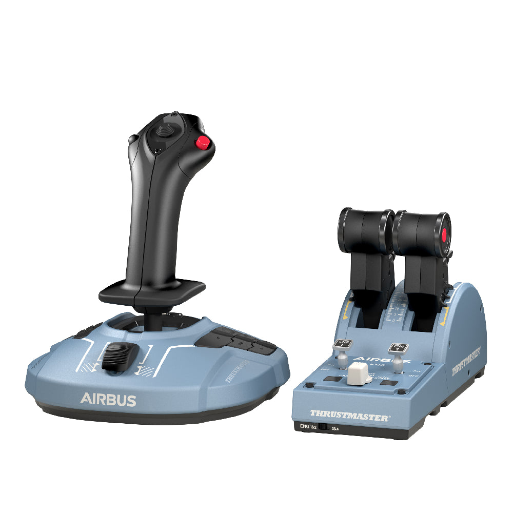 Thrustmaster TCA Officer Pack Airbus Edition | Sidestick & Throttle Quadrant | PC | Blue