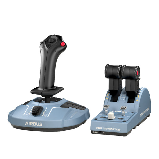 Thrustmaster TCA Officer Pack Airbus Edition | Sidestick & Throttle Quadrant | PC | Blue