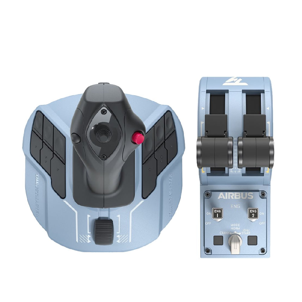 Thrustmaster TCA Officer Pack Airbus Edition | Sidestick & Throttle Quadrant | PC | Blue