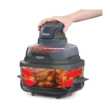 NINJA | 4-in-1 Portable Glass Air Fryer | FN101EUGY Crispi | Power 1700 W | Capacity 3.8 L
