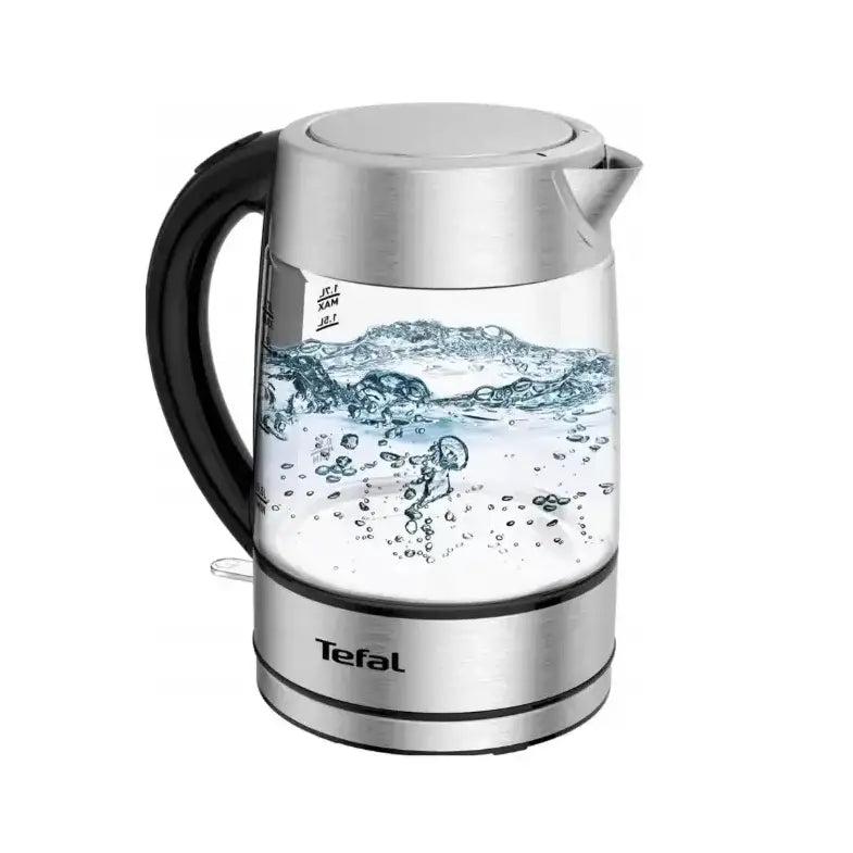 TEFAL | Kettle | KI772D | Electric | 2400 W | 1.7 L | Glass | Stainless Steel/Black