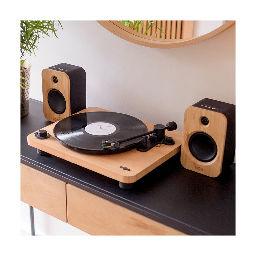 House of Marley | STIR IT UP LUX | Turntable | 45/33 rpm | Bamboo & Glass