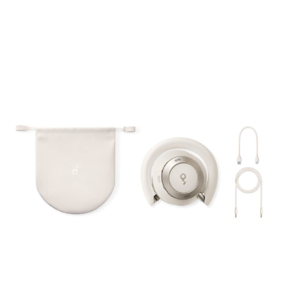 Anker Soundcore | Space One Pro | Foldable Wireless Headphones | Cream White