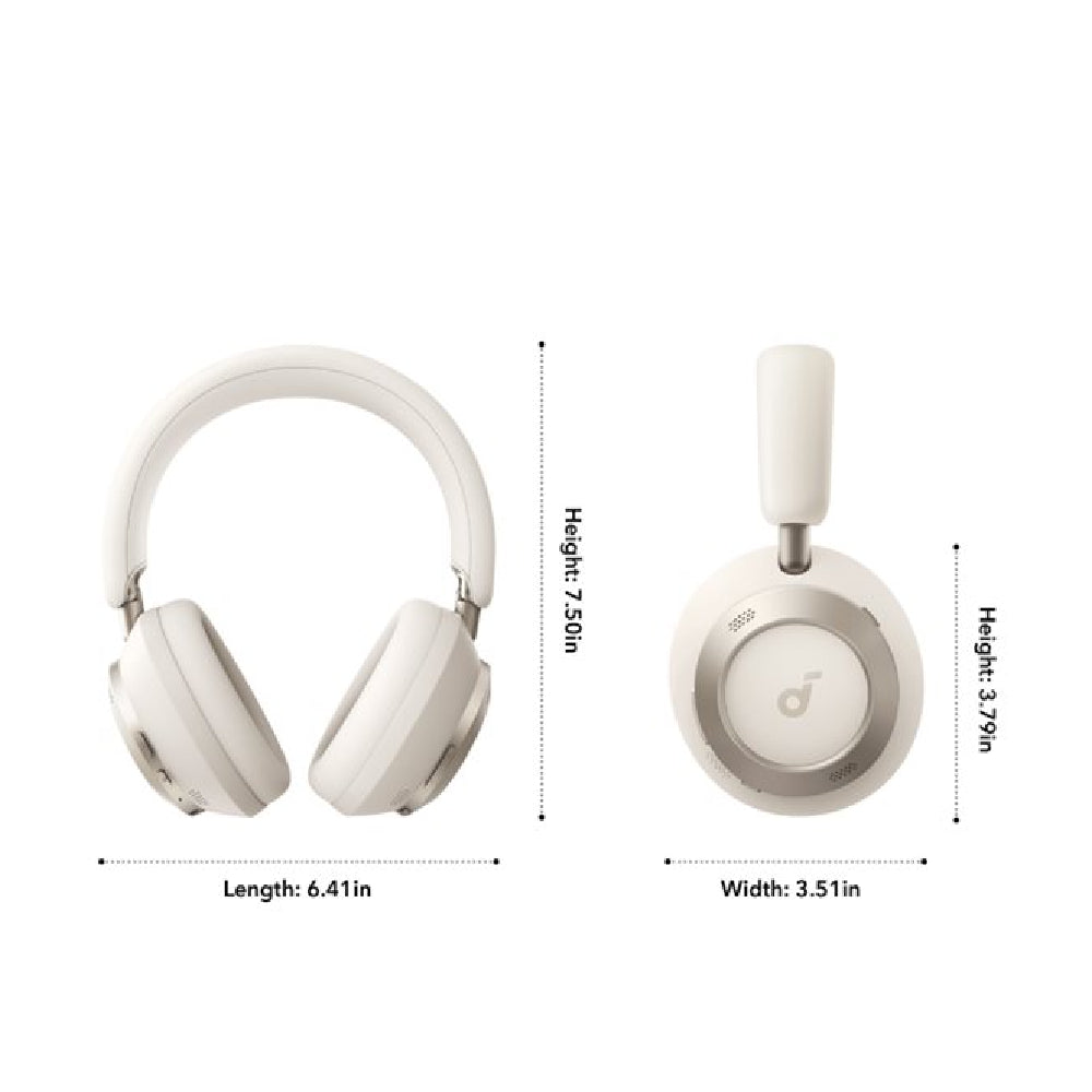 Anker Soundcore | Space One Pro | Foldable Wireless Headphones | Cream White