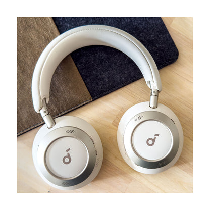 Anker Soundcore | Space One Pro | Foldable Wireless Headphones | Cream White