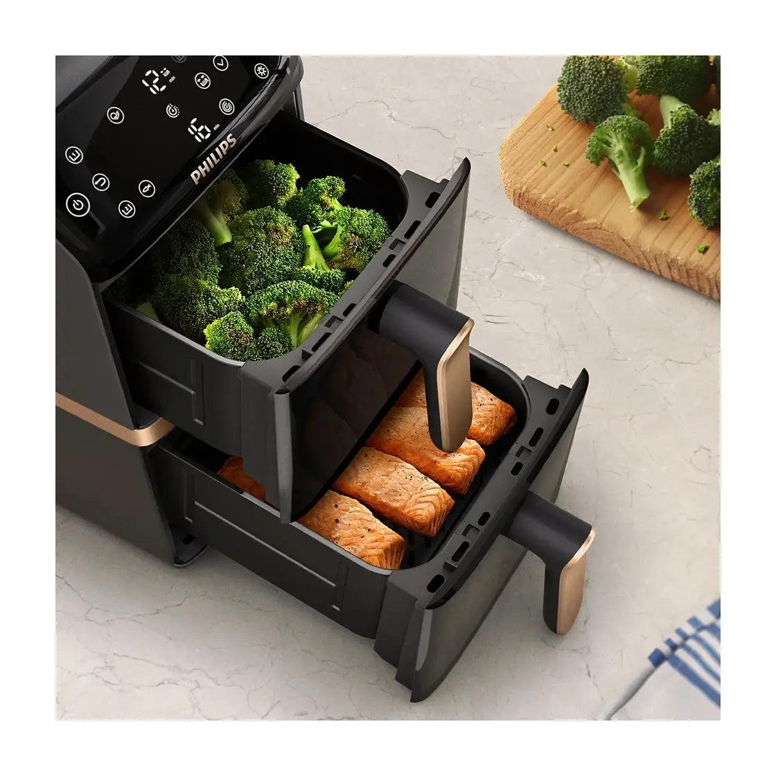 Philips | Dual Basket Airfryer | NA462/70 4000 Series | Power 2750 W | Capacity 10 L | Black