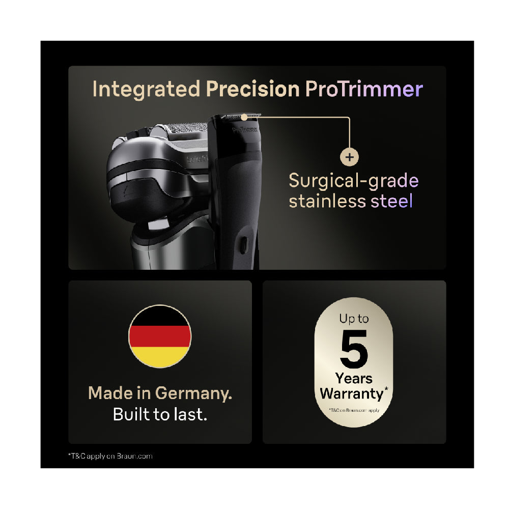 Braun | Series 9 PRO 9600s | Electric Shaver | Wet & Dry | Li-Ion | Black