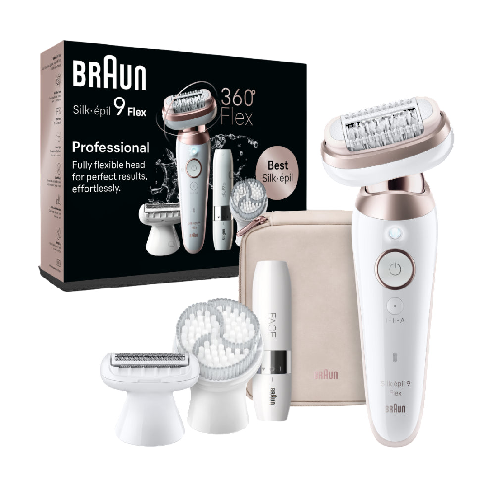 Braun | SES9-360 Silk-épil 9 Flex 3D | Epilator | Wet & Dry | White/Rose