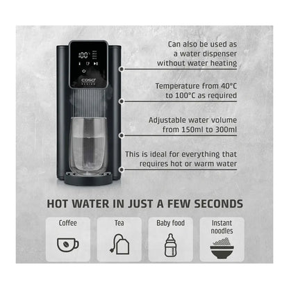 Caso | Turbo Hot Water Dispenser | HW 616 | Water Dispenser | 2600 W | 2.5 L | Plastic/Stainless Steel