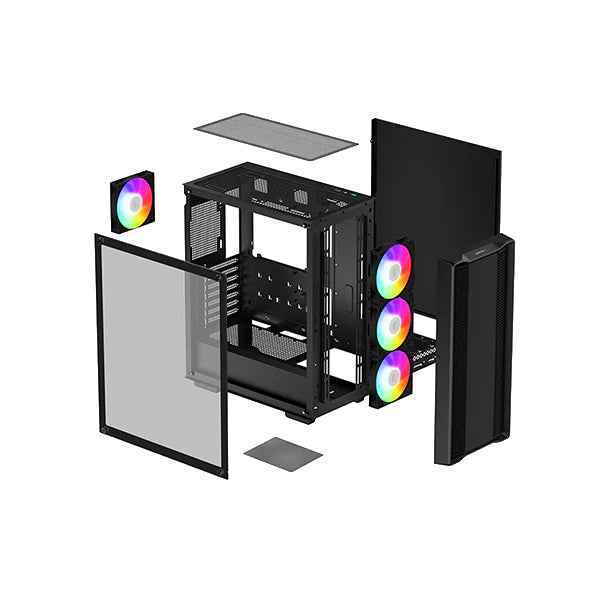 Deepcool | CC560 ARGB V2 | Black | Mid Tower | ATX PS2 | No PSU
