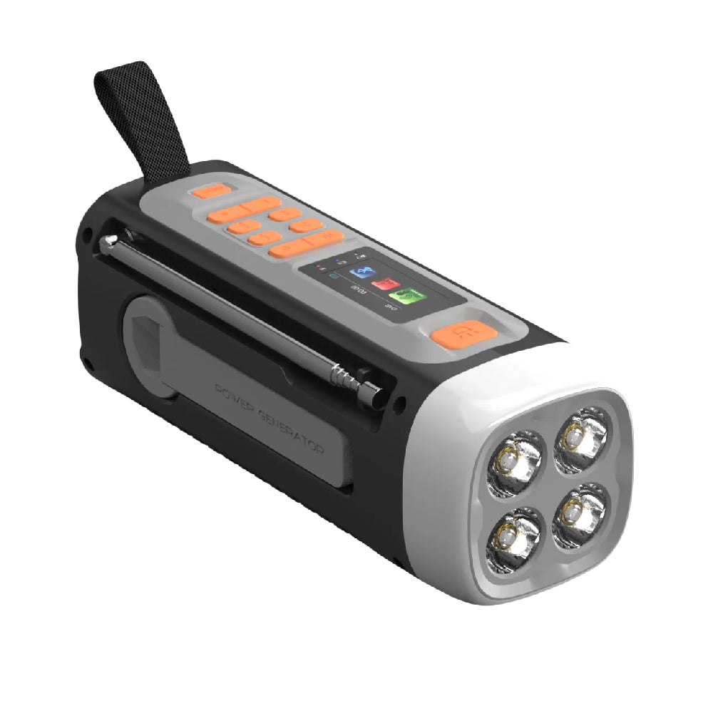 Marmitek | RESQ 200 Emergency Outdoor Radio | Solar & Dynamo | 4000mAh | Black