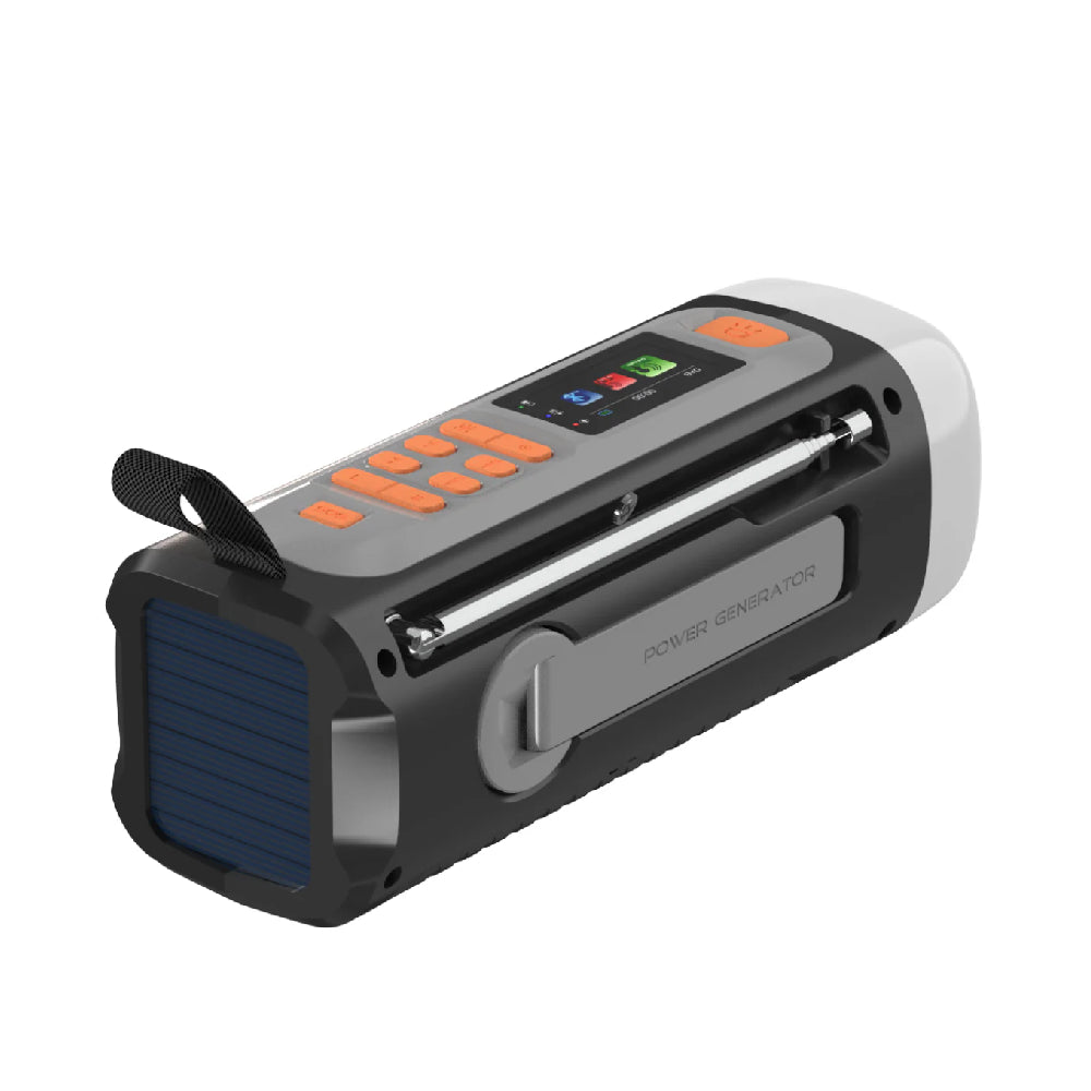 Marmitek | RESQ 200 Emergency Outdoor Radio | Solar & Dynamo | 4000mAh | Black