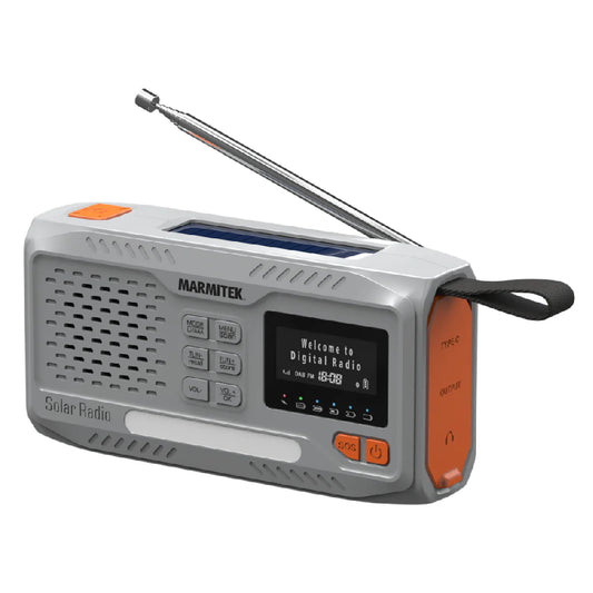 Marmitek | RESQ 100 Emergency Outdoor Radio | Solar & Dynamo | Gray
