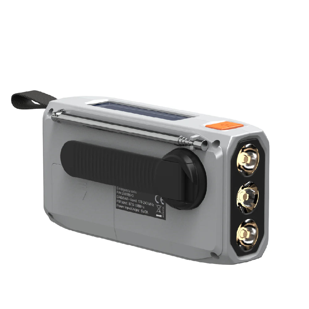 Marmitek | RESQ 100 Emergency Outdoor Radio | Solar & Dynamo | Gray