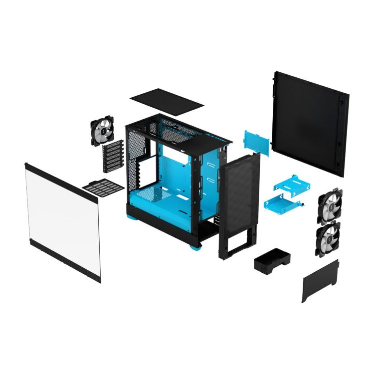 Fractal Design Pop Air RGB | Mid-Tower | Cyan Core TG Clear Tint | ATX | No PSU