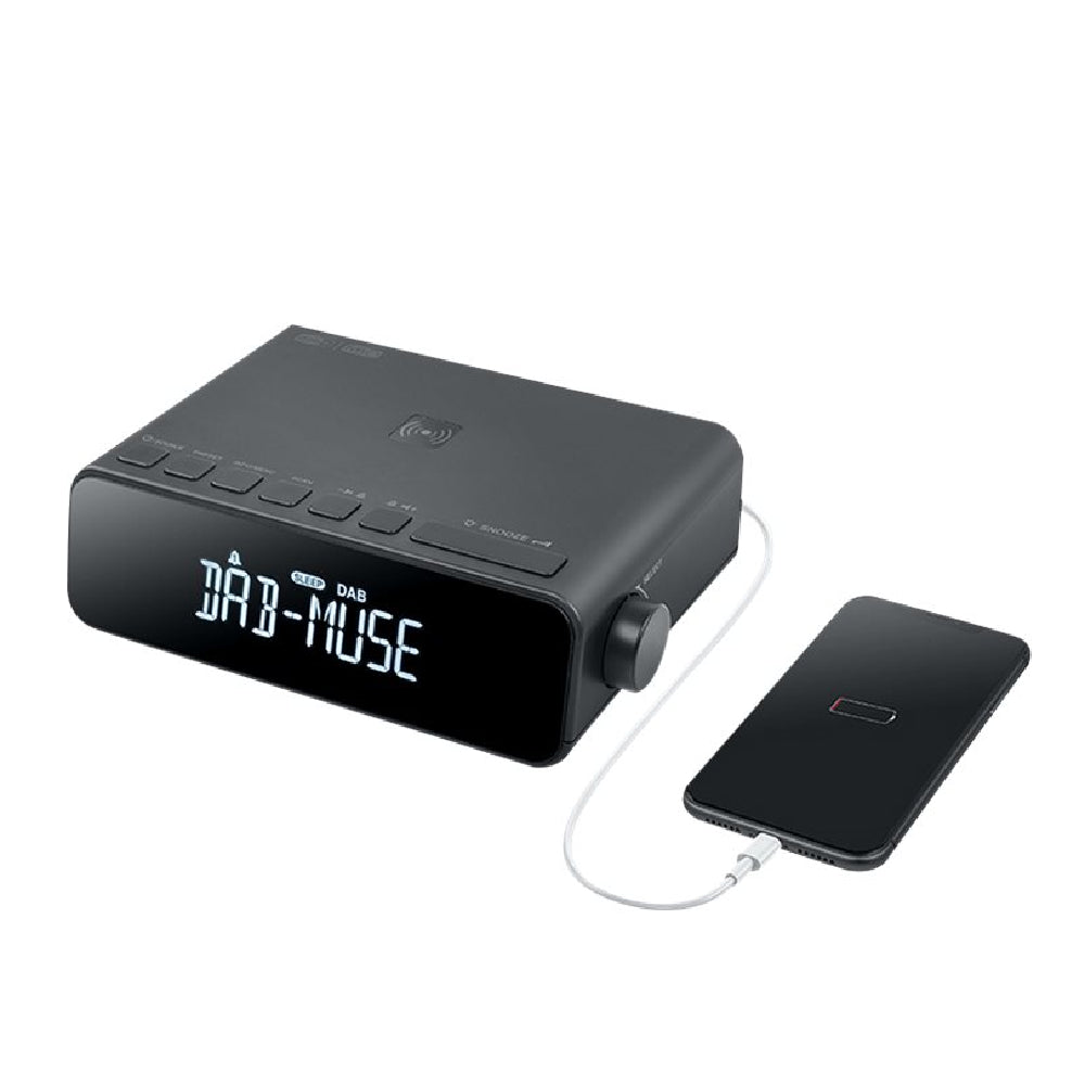 Muse | M-175 DBI Digital Radio | DAB/DAB+/FM RDS | Dual Alarm Clock | Black