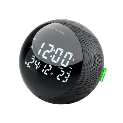 Muse | M-197 BT Digital Clock Radio | Bluetooth | FM RDS | Dual Alarm | Black