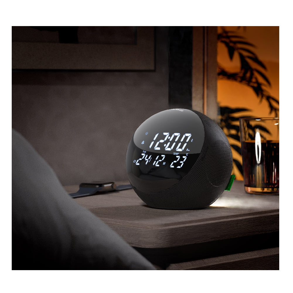 Muse | M-197 BT Digital Clock Radio | Bluetooth | FM RDS | Dual Alarm | Black