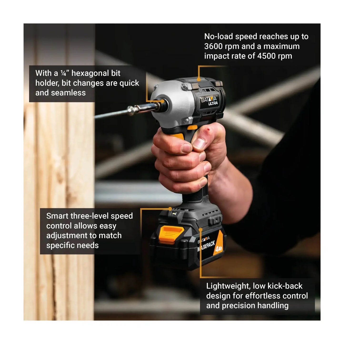 Batavia B.V. | 18V | Cordless |  Brushless Impact Driver 230 Nm