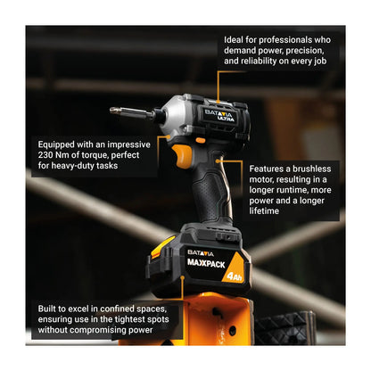 Batavia B.V. | 18V | Cordless |  Brushless Impact Driver 230 Nm