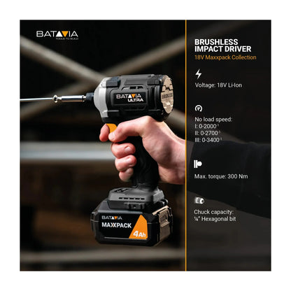 Batavia B.V. | 18V | Cordless |  Brushless Impact Driver 230 Nm