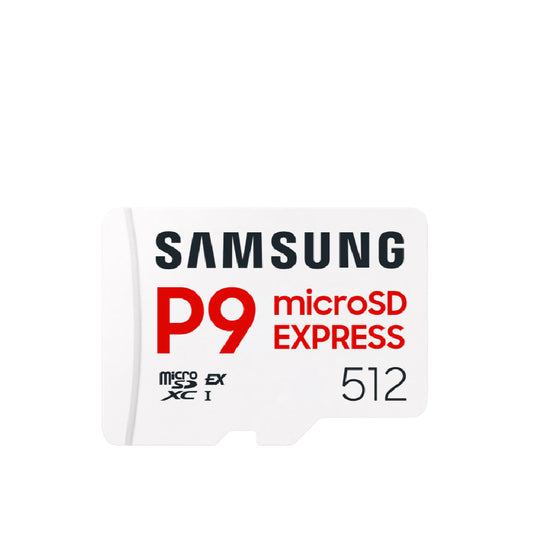 Samsung | P9 Express microSDXC Express Memory Card | 512 GB | Speed Class A1 V30 UHS-I U3 | White