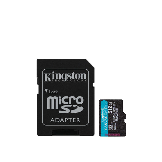 Kingston | Canvas Go! Plus microSDXC Memory Card | 512 GB | Speed Class A2 V30 UHS-I U3 | 200MB/s Read