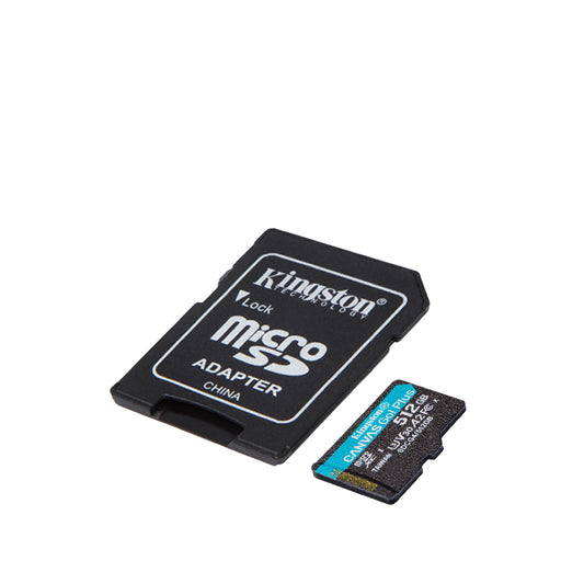 Kingston | Canvas Go! Plus microSDXC Memory Card | 512 GB | Speed Class A2 V30 UHS-I U3 | 200MB/s Read