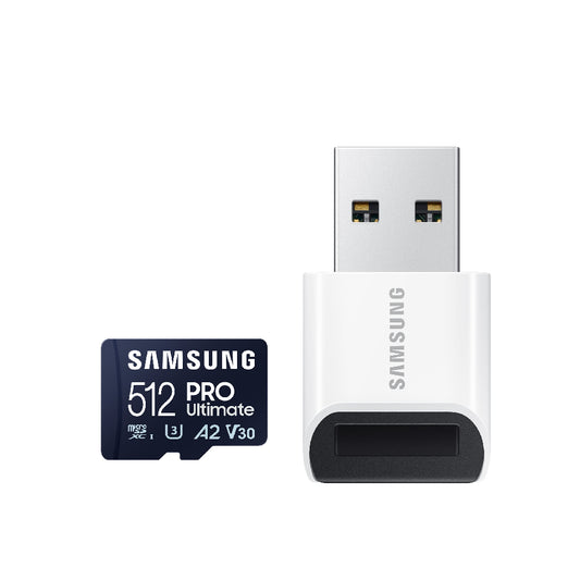 Samsung | PRO Ultimate microSDXC Memory Card | 512 GB | Speed Class A2 V30 UHS-I U3 | Professional High Speed