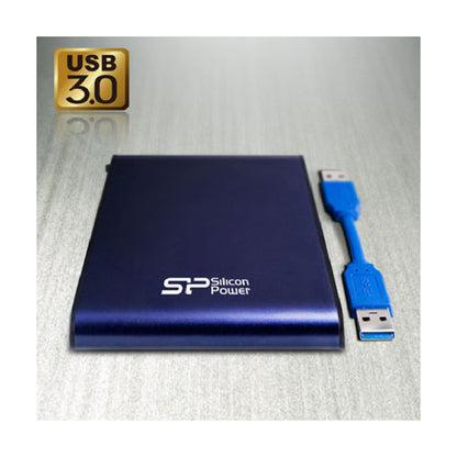 Silicon Power | Armor A80 Portable Hard Drive | 2048 GB | USB 3.0 | Blue | Water-Resistant Rugged Storage