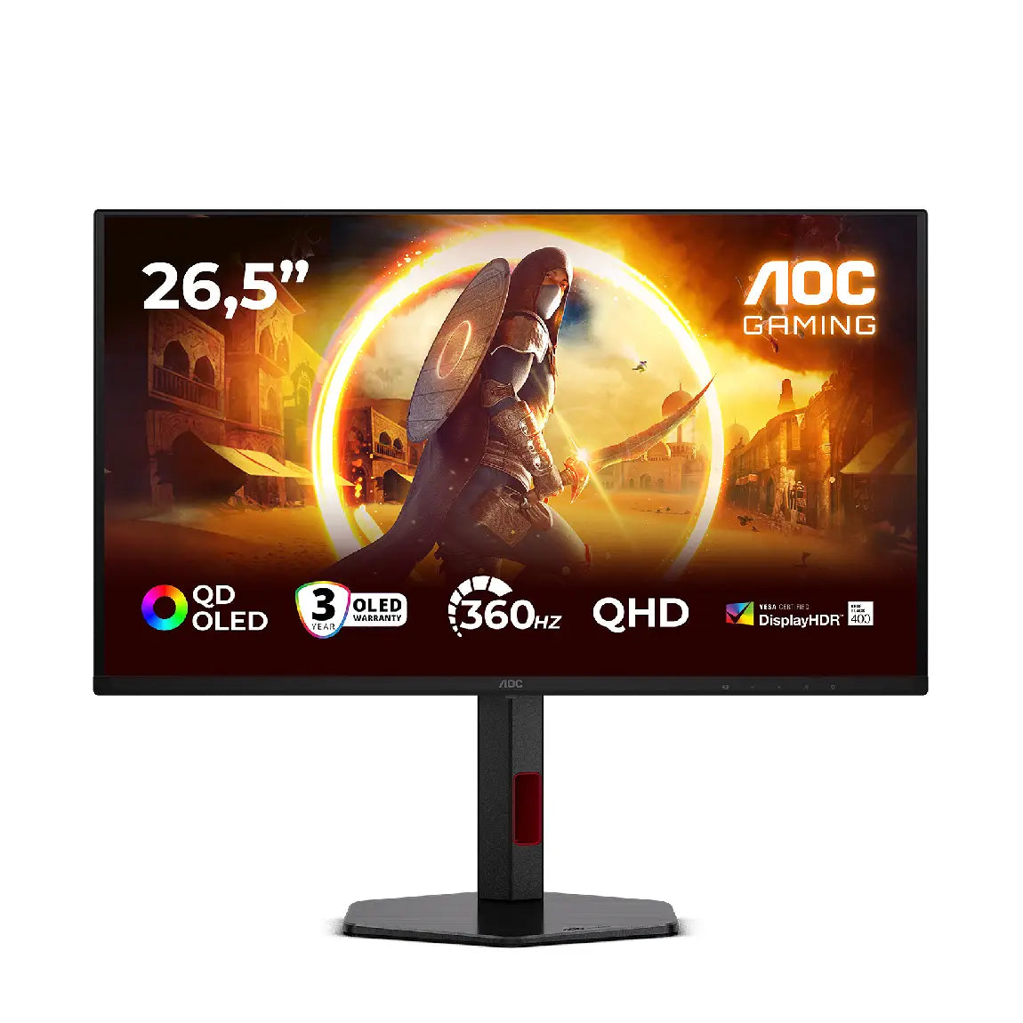 AOC | Gaming Q27G4SDR Monitor | 27" | OLED | QHD | 360 Hz