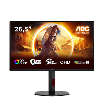 AOC | Gaming Q27G4SDR Monitor | 27" | OLED | QHD | 360 Hz