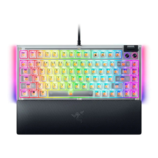 Razer | Hot-swappable Mechanical Gaming Keyboard | BlackWidow V4 75% | Wired | US | Phantom White Edition