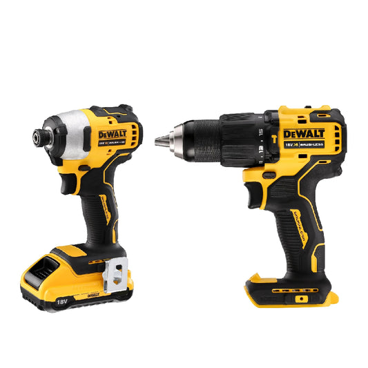 DEWALT | 18V XR Brushless Twin Kit DCK2062M2T-QW | 2 x 4Ah | TSTAK | Yellow/Black