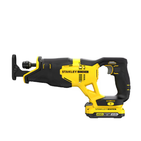 STANLEY FATMAX | 18V V20 Reciprocating Saw SFMCS300D2K-QW | 2 x 2.0 Ah| Yellow/Black