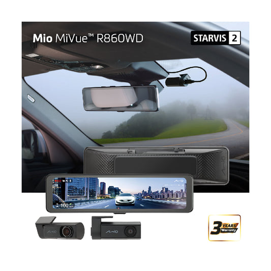 MIO | MiVue R860WD Mirror Dash Cam Dual | GPS | Wi-Fi | STARVIS 2