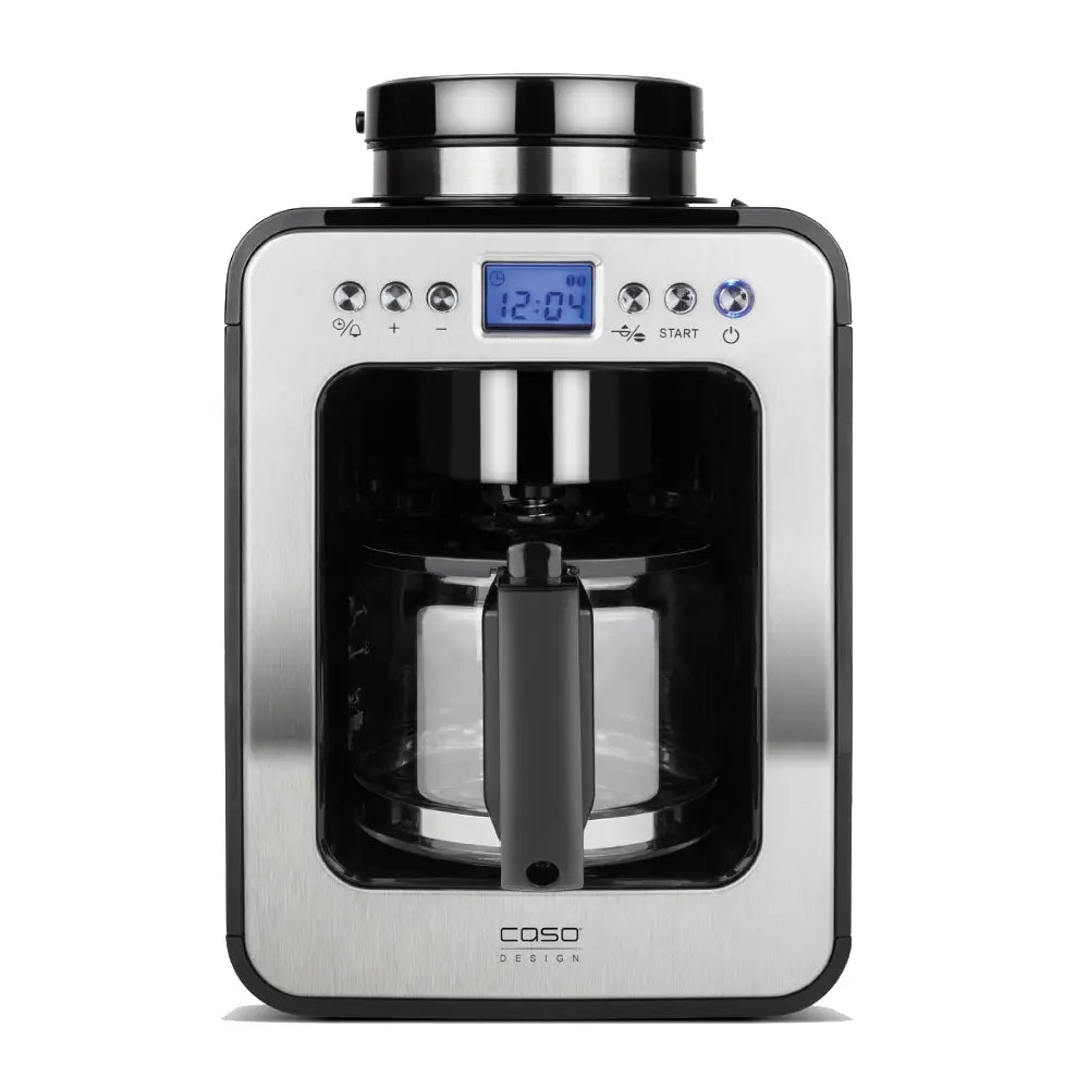 Caso Design Compact | Coffee Maker with Grinder | 0.6 L | Black/Stainless Steel
