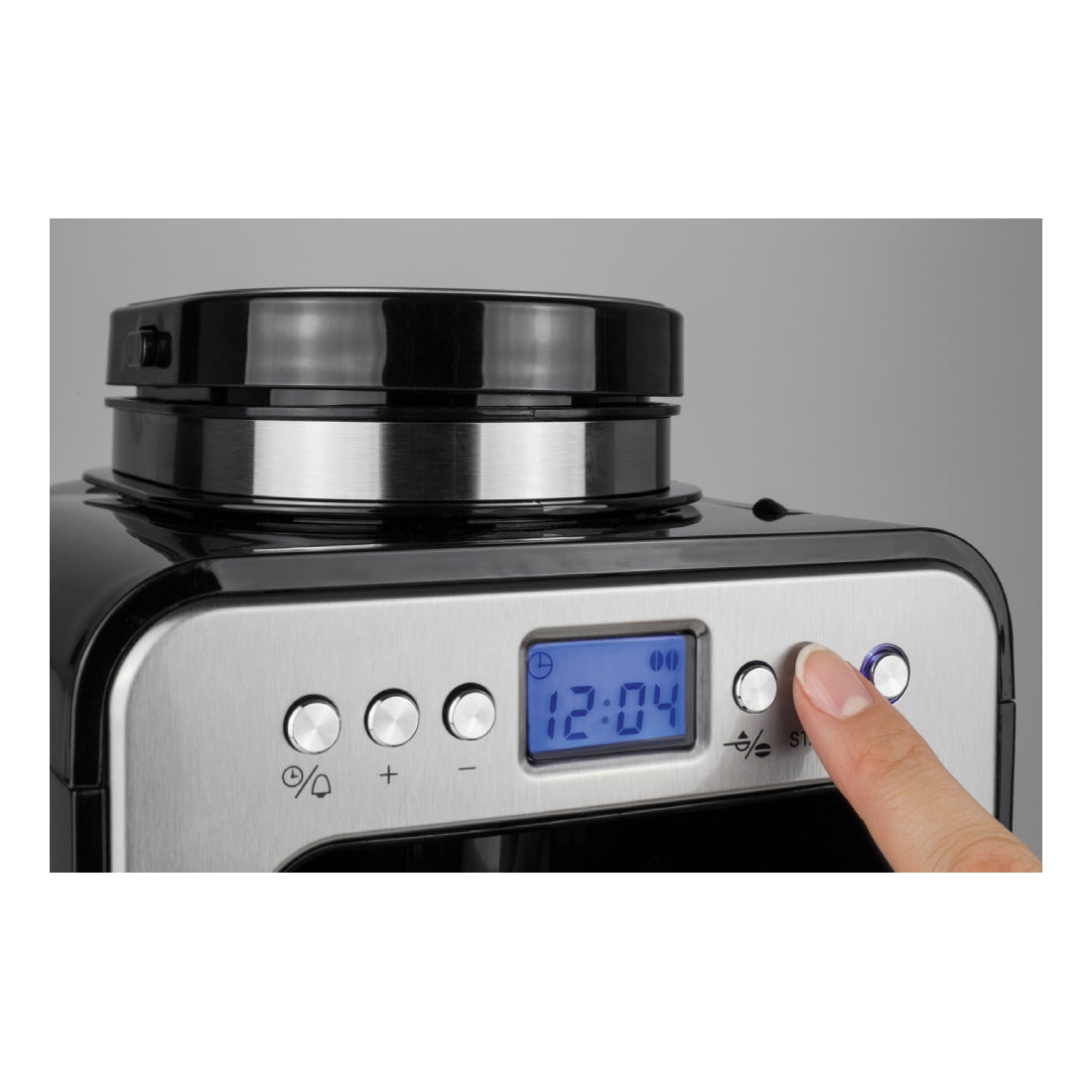 Caso Design Compact | Coffee Maker with Grinder | 0.6 L | Black/Stainless Steel