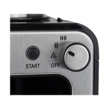 Caso Design Compact | Coffee Maker with Grinder | 0.6 L | Black/Stainless Steel