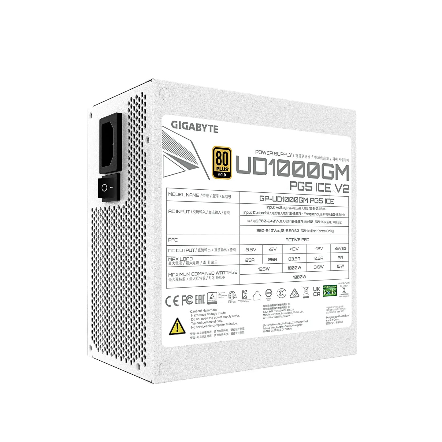 Gigabyte | Power Supply | UD1000GM PG5 V2 ICE | 1000 W