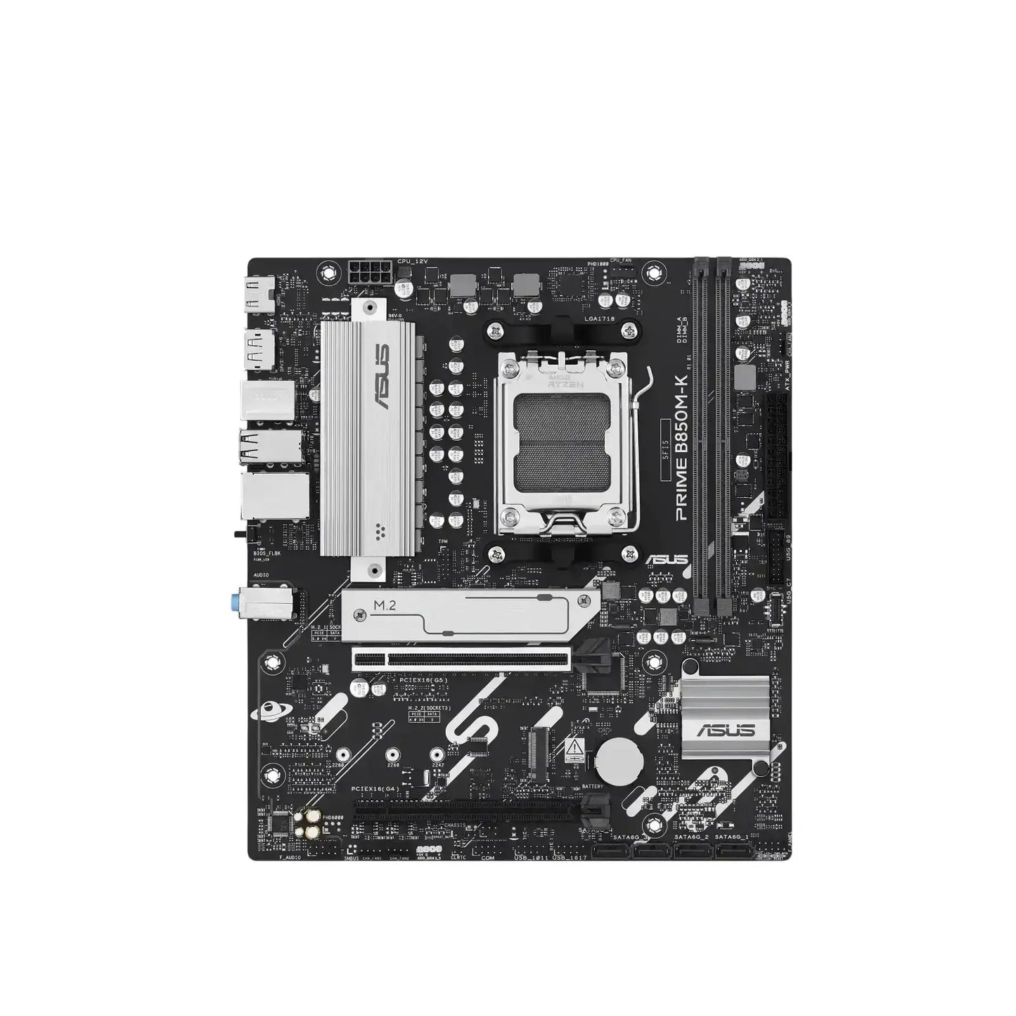 Asus | PRIME B850M-K | Processor Socket Socket AM5 | Chipset Type AMD B850 | Supported RAM Technology DDR5 SDRAM