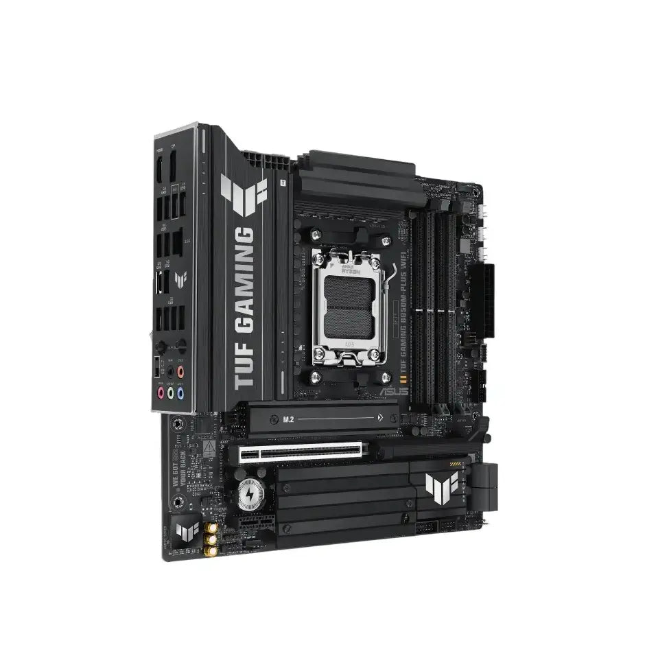 Asus | TUF GAMING B850M-PLUS WIFI | Processor Socket Socket AM5 | Chipset Type AMD B850 | Supported RAM Technology DDR5 SDRAM