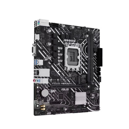 Asus | PRIME H610M-K | Processor Socket LGA1700 Socket | Chipset Type Intel H610 | Supported RAM Technology DDR5 SDRAM