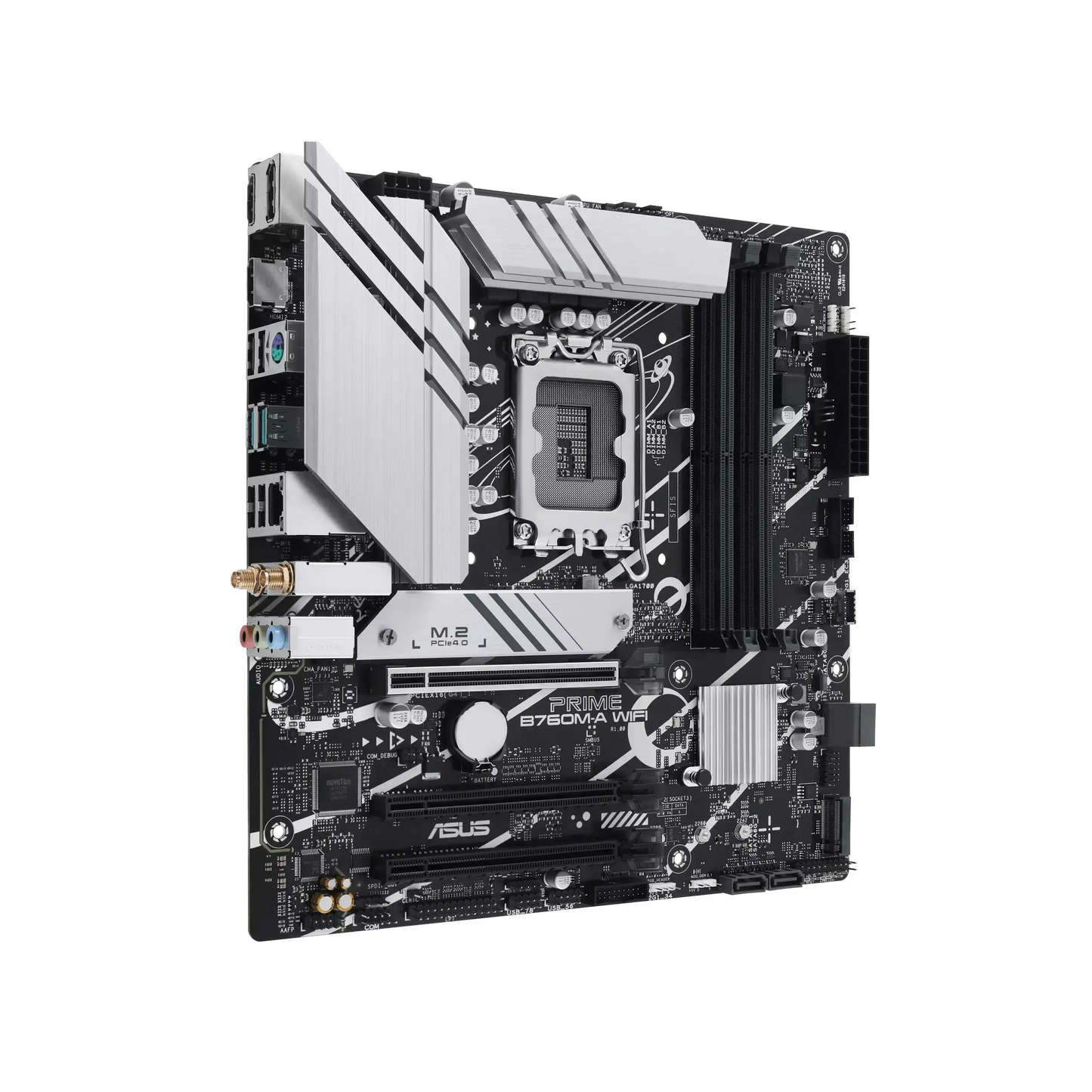 Asus | PRIME B760M-A WIFI | Processor Socket LGA1700 Socket | Chipset Type Intel B760 | Supported RAM Technology DDR5 SDRAM