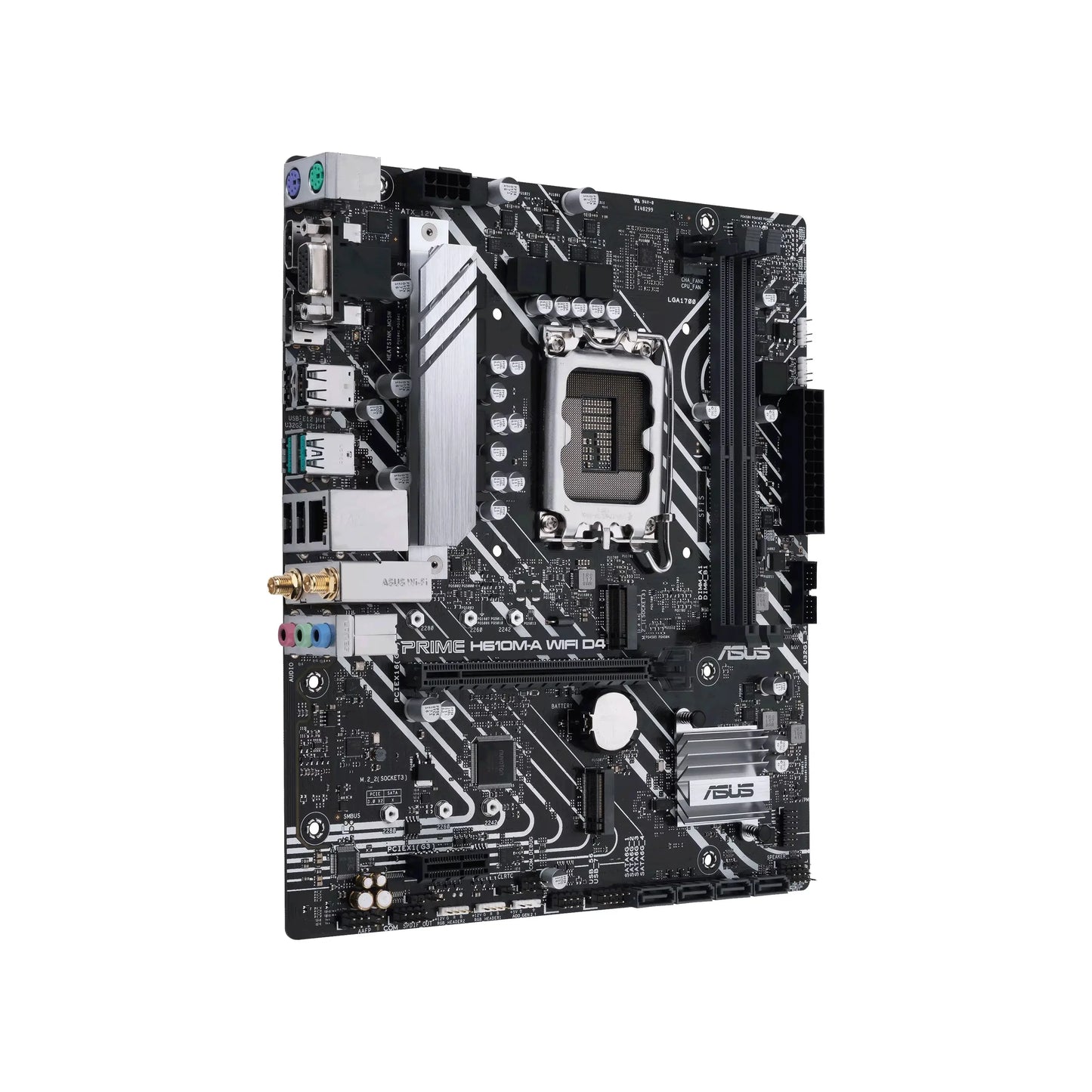 Asus | PRIME H610M-A WIFI D4 | Processor Socket LGA1700 Socket | Chipset Type Intel H610 | Supported RAM Technology DDR4 SDRAM