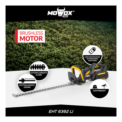 MoWox EHT 6362 Li | 62V Excel Cordless Hedge Trimmer | Tool Only