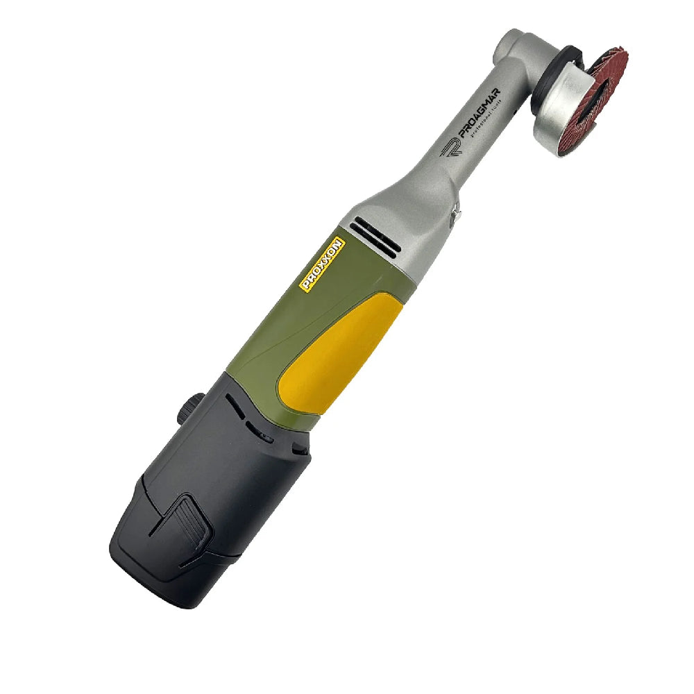PROXXON | Micromot LHW/A | Cordless Long-Neck Angle Grinder | Green/Yellow