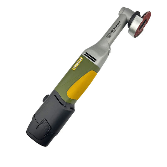PROXXON | Micromot LHW/A | Cordless Long-Neck Angle Grinder | Green/Yellow