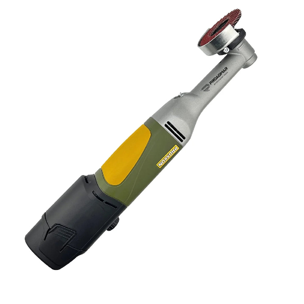 PROXXON | Micromot LHW/A | Cordless Long-Neck Angle Grinder | Green/Yellow