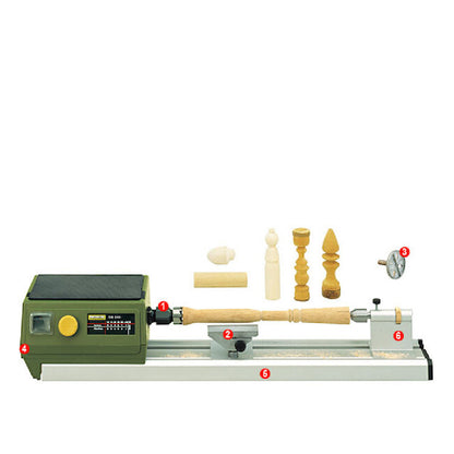PROXXON | DB 250 | Micro Wood Lathe | Green/Yellow